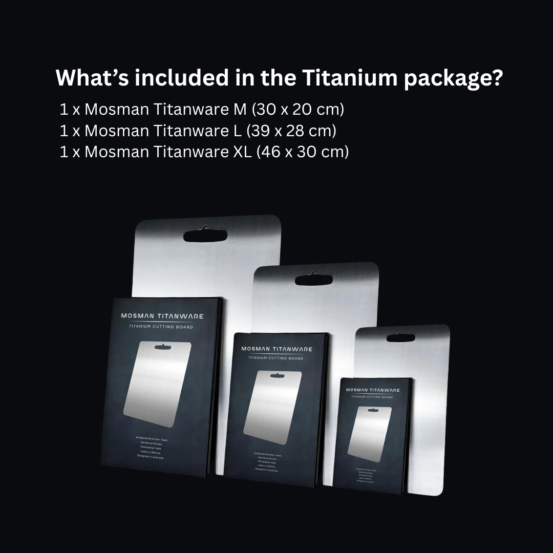 (3 Pcs Bundling) Mosman Titanium Cutting Board