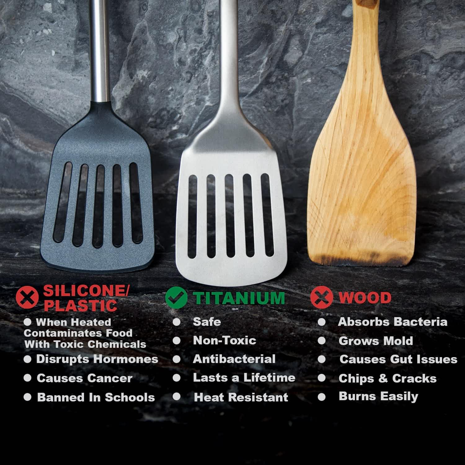 Mosman 100% Pure Titanium Spatula / Utensils